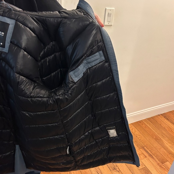 Noize - Vegan Brinley Water Resistant Hooded Insulated Parka Jacket - Blue- XXL - Picture 7 of 7